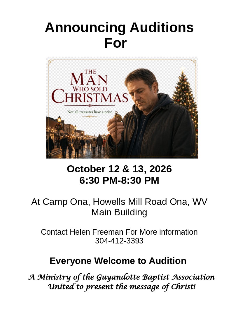 Auditions for The Man Who Sold Chrstmas